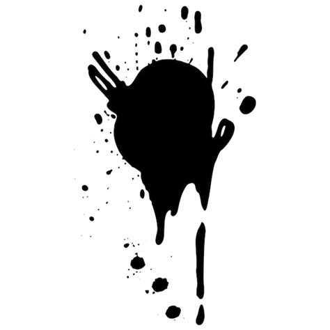 Premium Vector Vector Black Ink Drops And Paint Splashes Hand Drawn