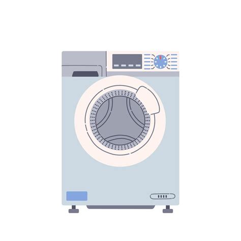 Washing Machine Flat Design Style Isolated On White Background Vector