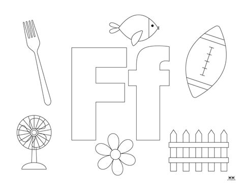 Letter F Coloring Pages - 15 FREE Pages | Printabulls