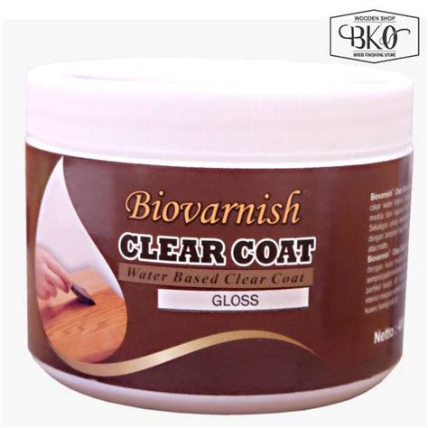 Jual Clear Coat Gloss Biovarnish Water Based Pernis Kayu Gr Shopee