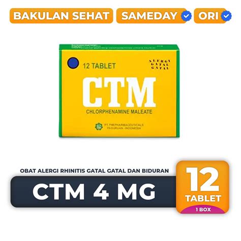 Jual Ctm Mg Tablet Ceteme Obat Alergi Rhinitis Gatal Gatal Dan