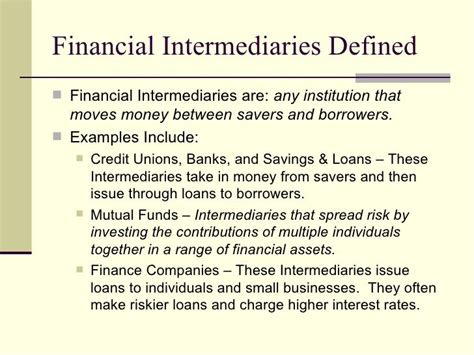 explaining financial intermediaries