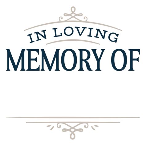 In Loving Memory Of Png And Svg Design For T Shirts