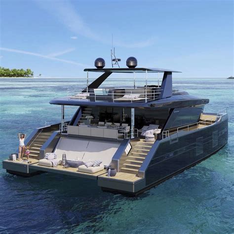 Katamaran Motoryacht Supreme 70 Power Sunreef Yachts Für Kreuzfahrten Flybridge 4 Kabinen