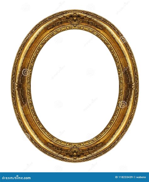 Oval Frame Isolated On White Stock Image Image Of Blank Elongated