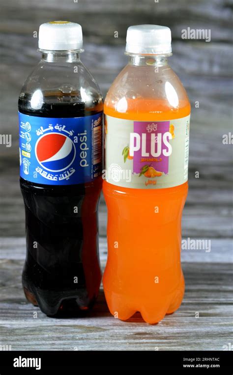 cairo egypt july   pepsi  cola flavor plastic bottle