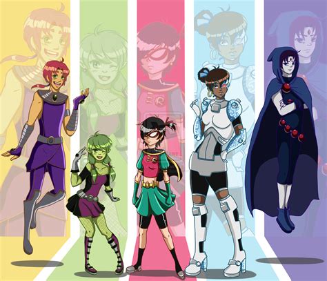 Titans Swap By Joyce Kaori On Deviantart Teen Titans Teen Titans