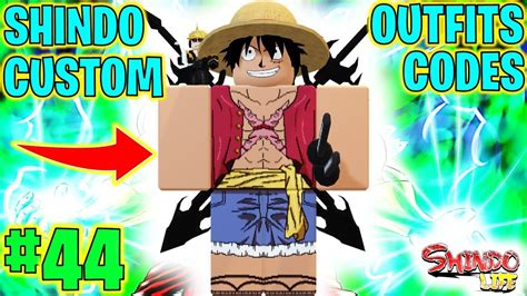 New Shindo Life One Piece Custom Outfits Codes In Custom