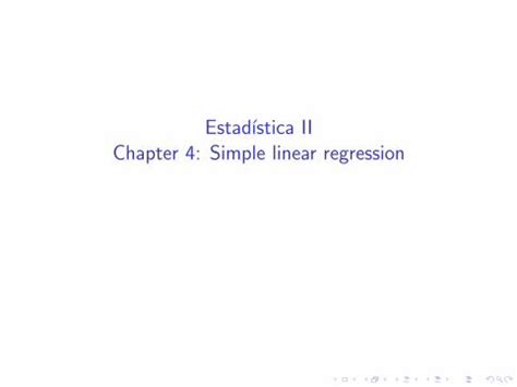 Pdf Estad Stica Ii Chapter Simple Linear Regression Estad Stica