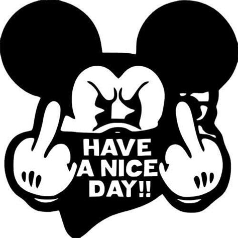 Mickey Mouse Middle Finger Wallpaper