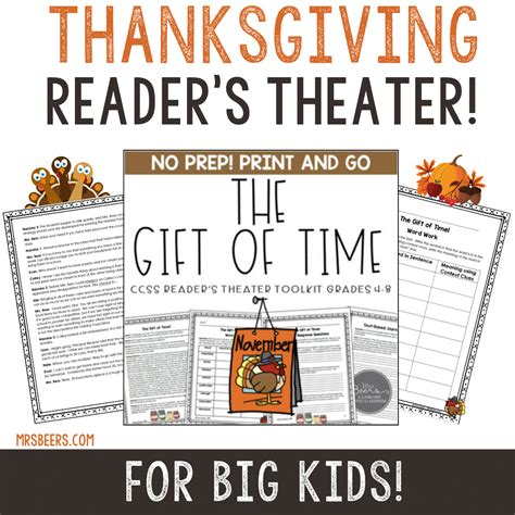 A Thanksgiving Readers Theater For Middle Grades