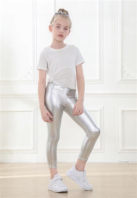 Only The Shiny Leggings Ankle Length Leggings For Girls High Waisted