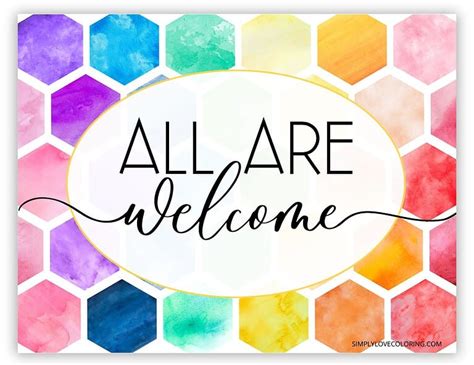 Printable Welcome Sign (Free PDF Download) - Simply Love Coloring