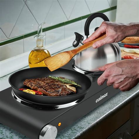 Mua Cusimax Double Hot Plates Electric Burner W Countertop Cooktop With Adjustable