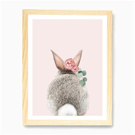 Flower Crown Bunny Tail Pink Art Print By Sisi And Seb Fy