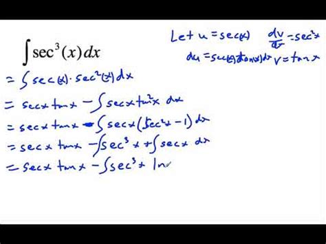 How To Integrate Sec 3x