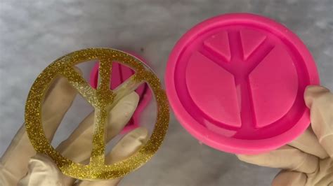 Dy0289 Shiny Peace Sign Mold Silicon Molds For Resin Diy Epoxy Craft