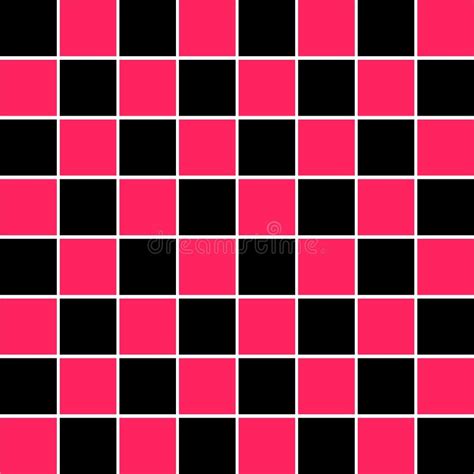 Pink Black Checkered Squares Stock Illustration Illustration Of Black