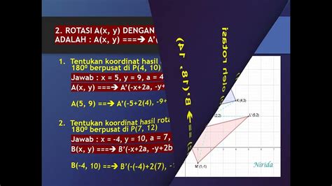 Matematika Smp Kelas 9 Transformasi Part 3 Rotasi Youtube