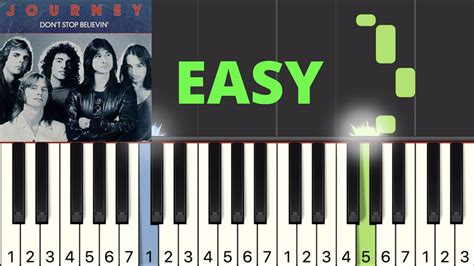 Don T Stop Believing By Journey Play Along Piano Tutorial Easy Youtube