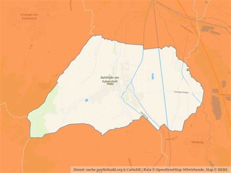79353 Bahlingen Am Kaiserstuhl Mit Plz Karte Und Straßenverzeichnis