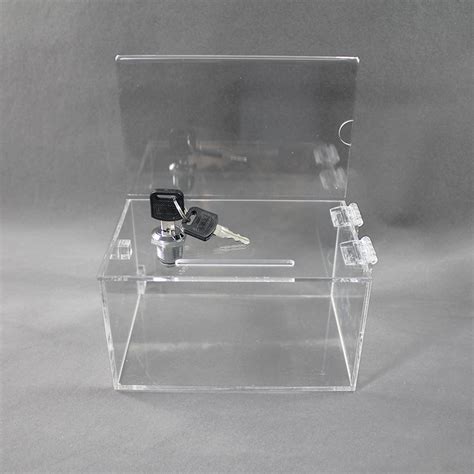 Custom Clear Acrylic Coin Donation Card Display Box With Lock China