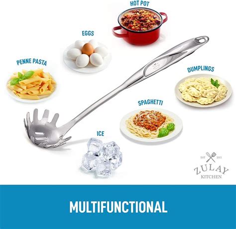 Zulay Kitchen Pasta Server Hot Meals Food Quality Pasta Server