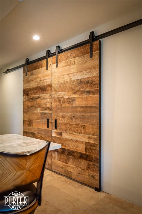 Reclaimed Bi Part Sliding Doors Porter Barn Wood