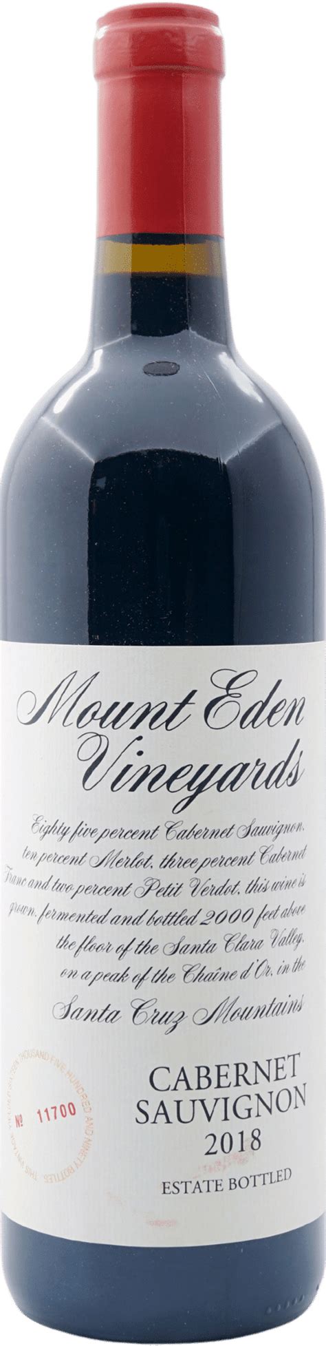 Mount Eden 2018 Estate Cabernet Sauvignon Santa Cruz Mountains USA