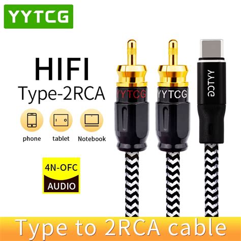 Usb C Rca Audio Cable Type C To 2 Rca Cable 2rca Jack Type C Rca Cable