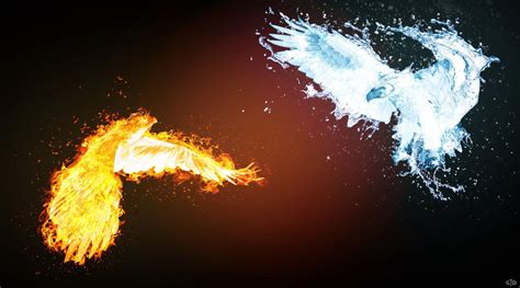 Fire Vs Water Wallpapers Wallpaper Cave