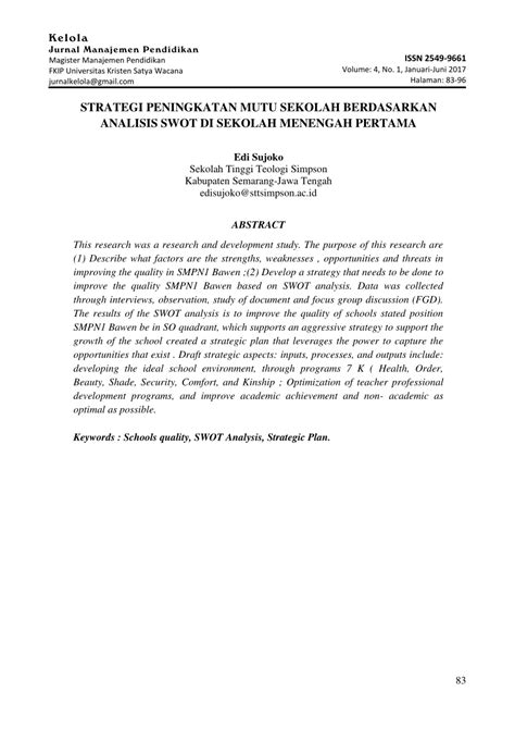 Detail Contoh Analisis Swot Sekolah Koleksi Nomer