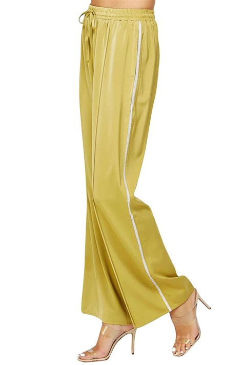 Designer Straight Leg Pant In Solid Solid Sustainable Womens Silk