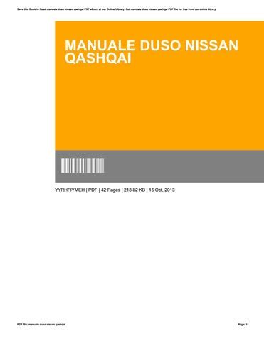 Manuale Duso Nissan Qashqai By Nezzart Issuu