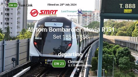 Testing Alstom Movia R Set Departing Ew Clementi