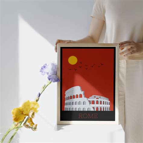 Rome Poster Art Print Rome City Wall Art Digital Art Poster - Etsy