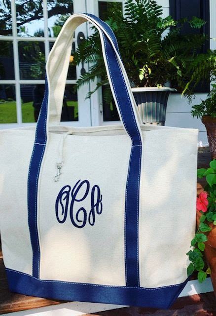 Monogrammed Canvas Boat Bags