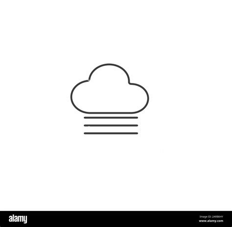 Vector Weather Forecast Icon Cloud And Fog Foggy Weather Stock