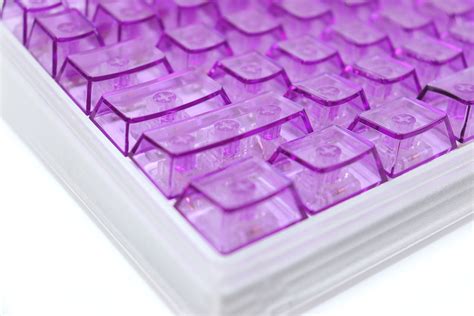 Purple Clear Keycaps Blank Keycap Set Backlit Keycaps Cherry - Etsy