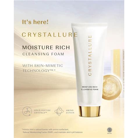 Jual Wardah Crystallure Moisture Rich Cleansing Foam 100ml Shopee Indonesia