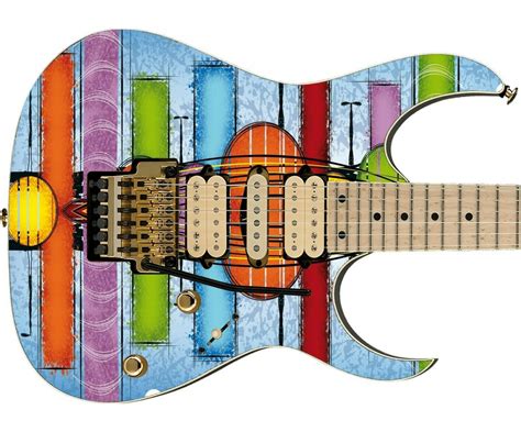 Guitar Skin Abstract Blue Vivid Cool Colorful Wrap Vinyl Sticker Decal