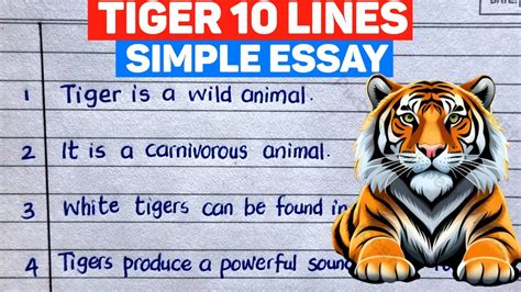 Tiger 10 Lines 10 Lines On Tiger Tiger 10 Lines Essay Youtube