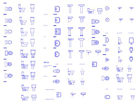 2d Blocks Of Sanitary Ware In Autocad Drawing Dwg File Cad File Cadbull