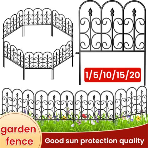 Pcs High Quality European Black Pvc Horticultural Fence Outdoor