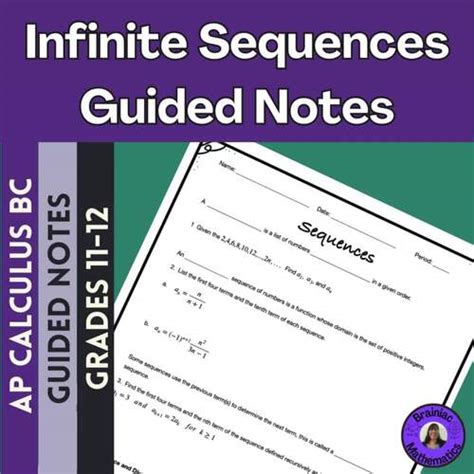 Sequence In Calculus Guided Notes By Brainiac Mathematics TPT