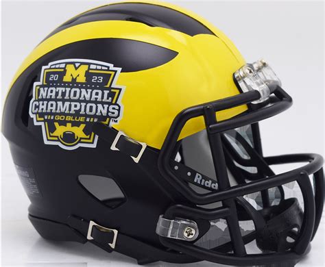 University of Michigan 2023 National Champions Riddell Authentic Full ...