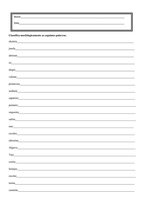 Analise Morfologicamente Classificando Cada Palavra Dos Enunciados Abaixo