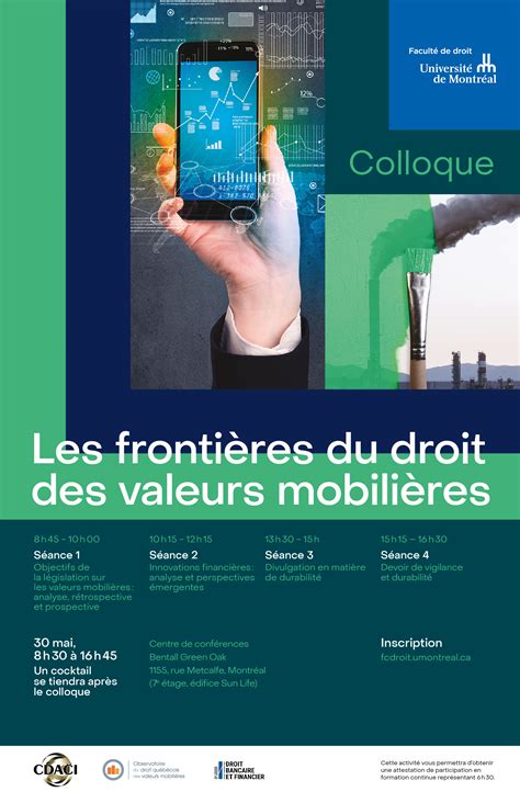 Colloque le 30 mai 2024 les frontières du droit des valeurs