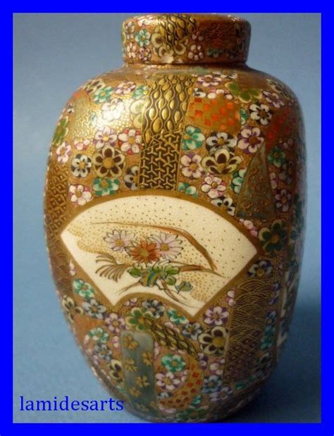 Vase Couvert Boite A The Japon Satsuma Epoque Meiji