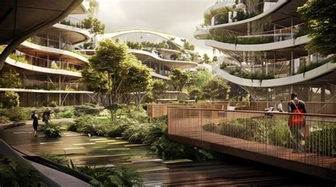 Premium AI Image Ecoarchitecture In The City Scenes Of Sustainable